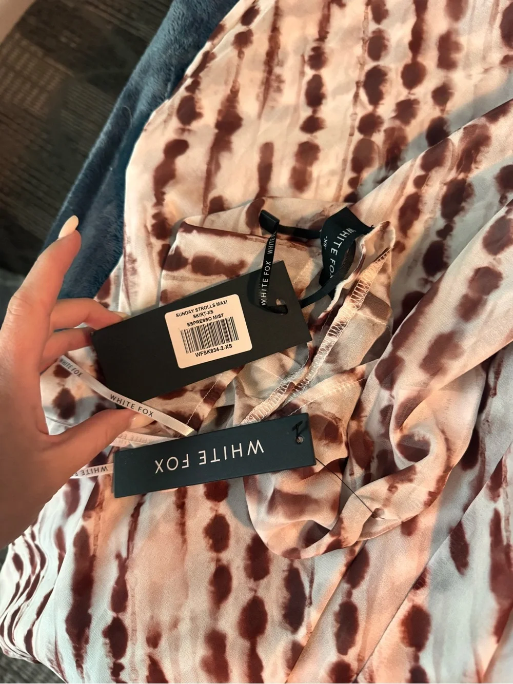 White Fox Boutique Sunday Strolls Maxi skirt in espresso mist